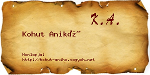 Kohut Anikó névjegykártya