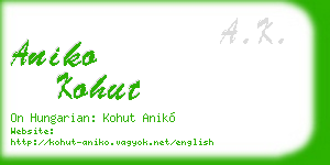 aniko kohut business card